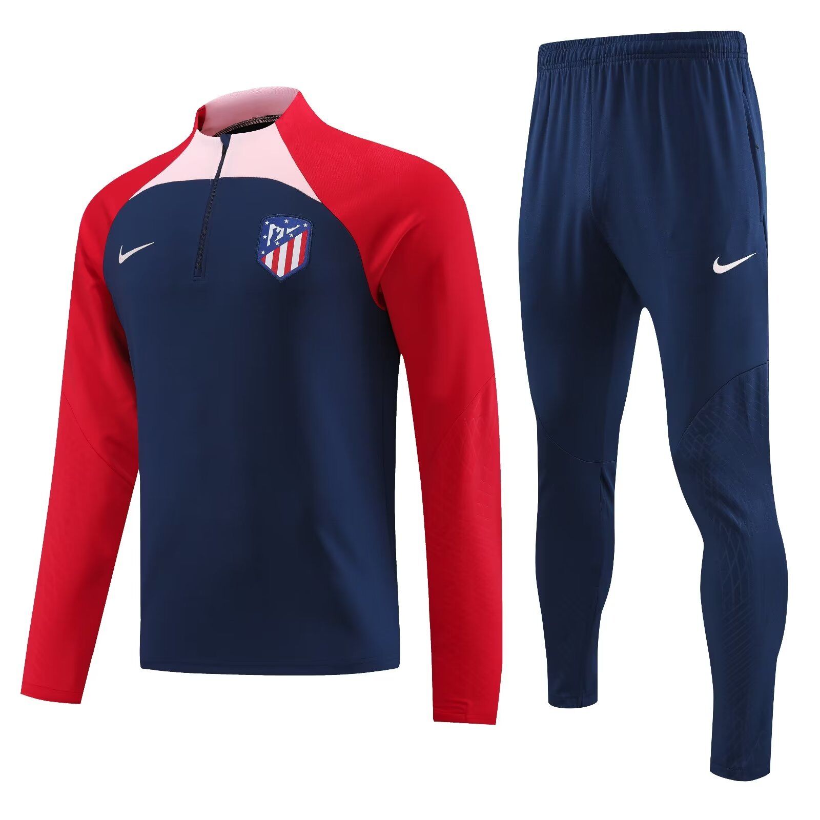 AAA Quality Atletico Madrid 23/24 Tracksuit - Dark Blue/Red